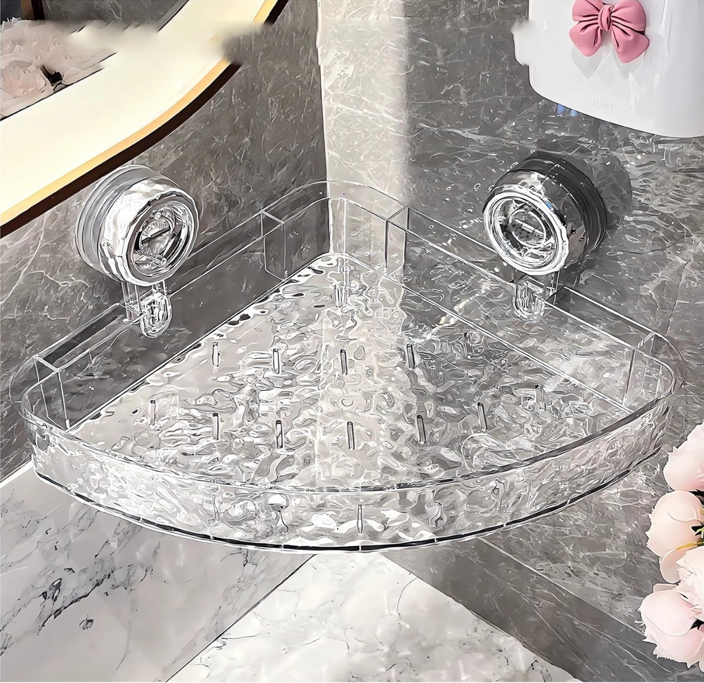 Organisateur de Douche Acrylique à Ventouse (Pack de 2)