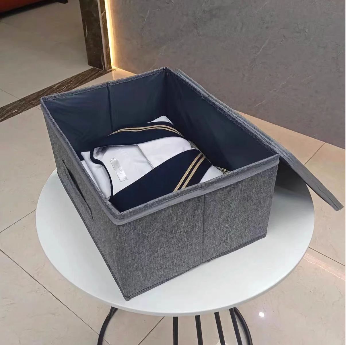 Boîte de Rangement Pliable en Tissu