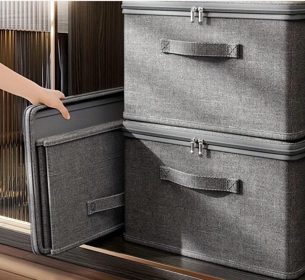 Boîte de Rangement Pliable en Tissu