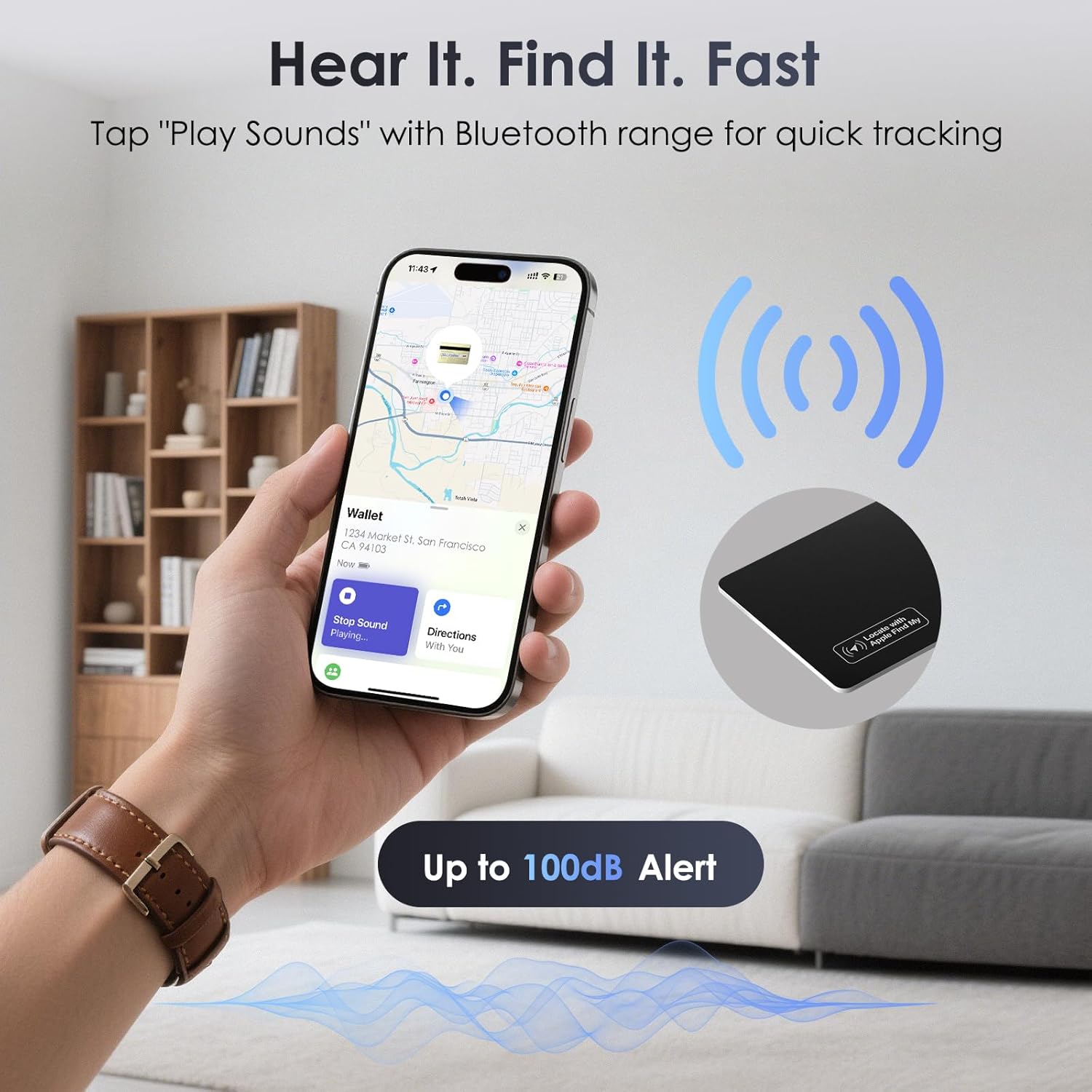 Wallet Tracker Card Air-Tag - (iOS Only)
